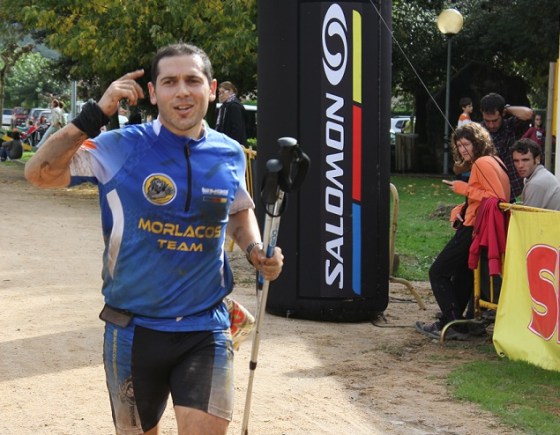 Ivan en la llegada de la Puigscalm Extrem de 2012. Sin duda, la carrera mas dura en la que hemos participado los miembros del team.
