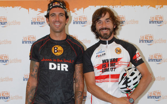 Josef Ajram junto a Santi Millan con quien finalizo este mismo año la Titan Desert.