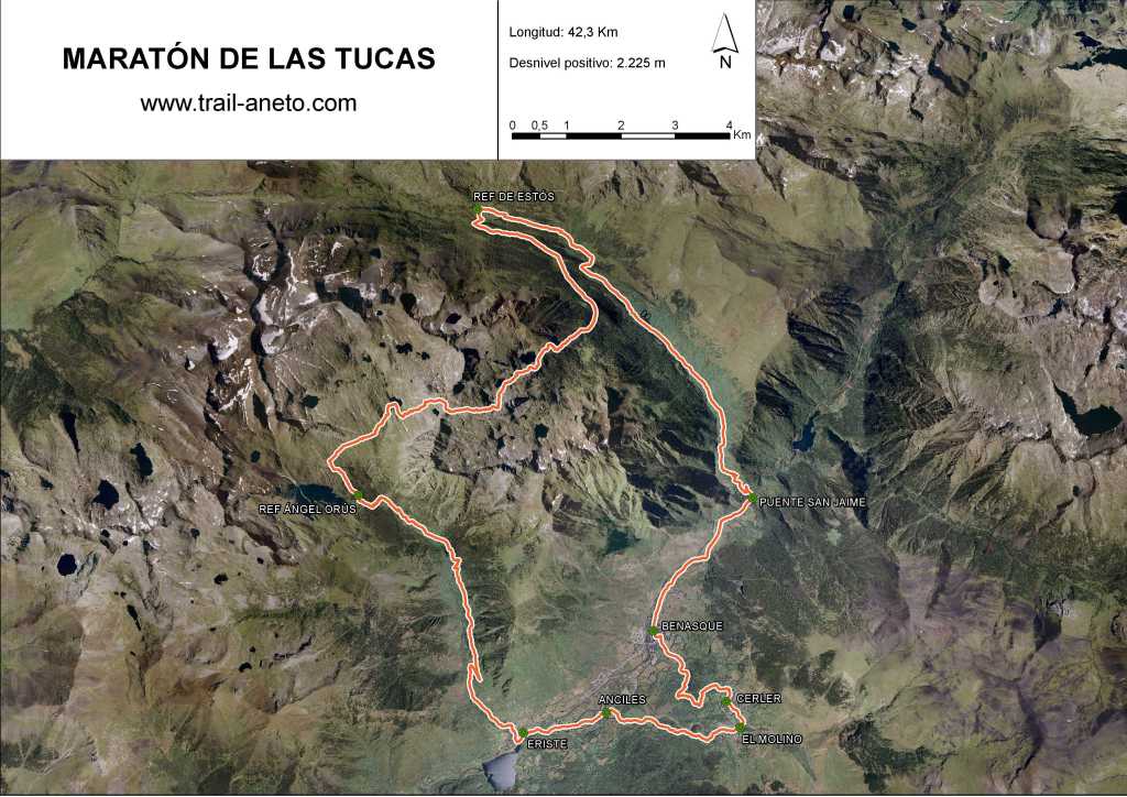 Recorrido del Maratón del Aneto