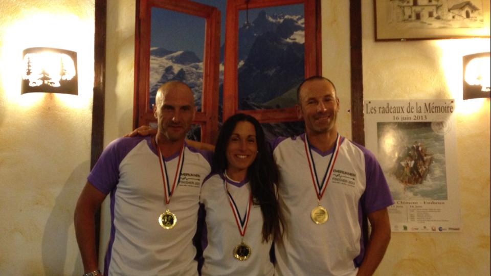 Juanlu, Delia y Enric. Los tres FINISHERS del Embrunman 2013!!