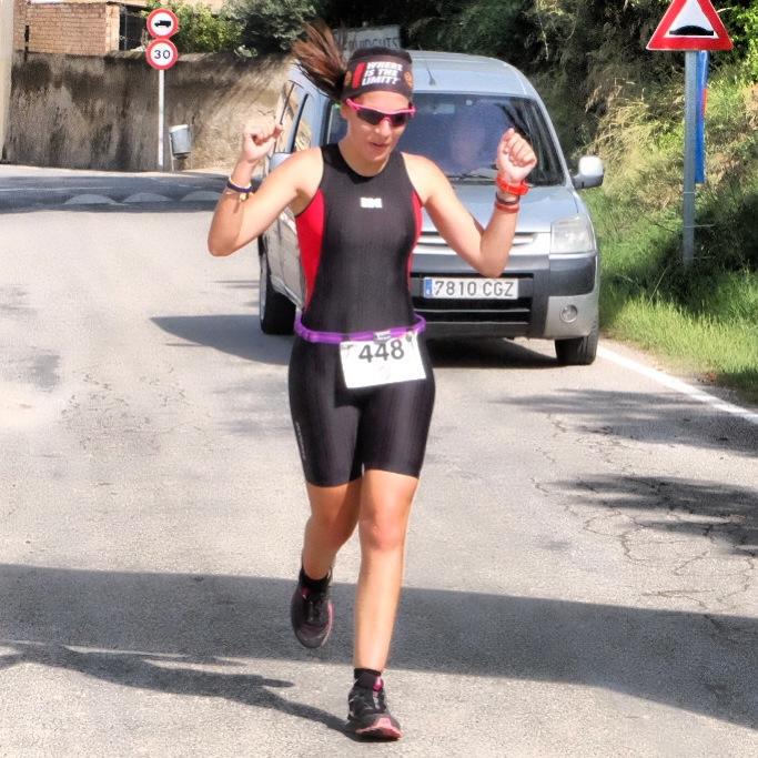 Soraya en su llegada a meta