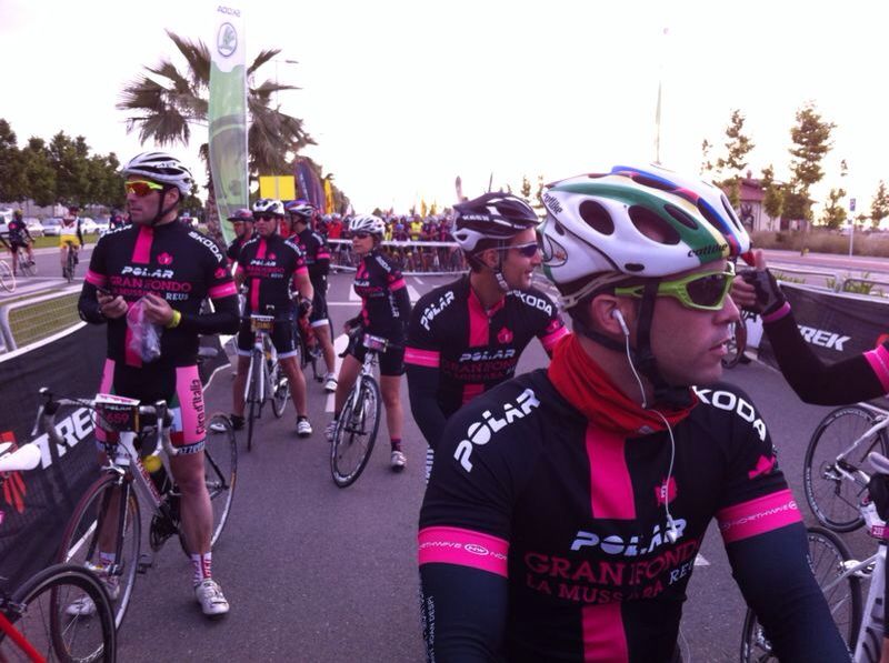 En la zona de la salida.