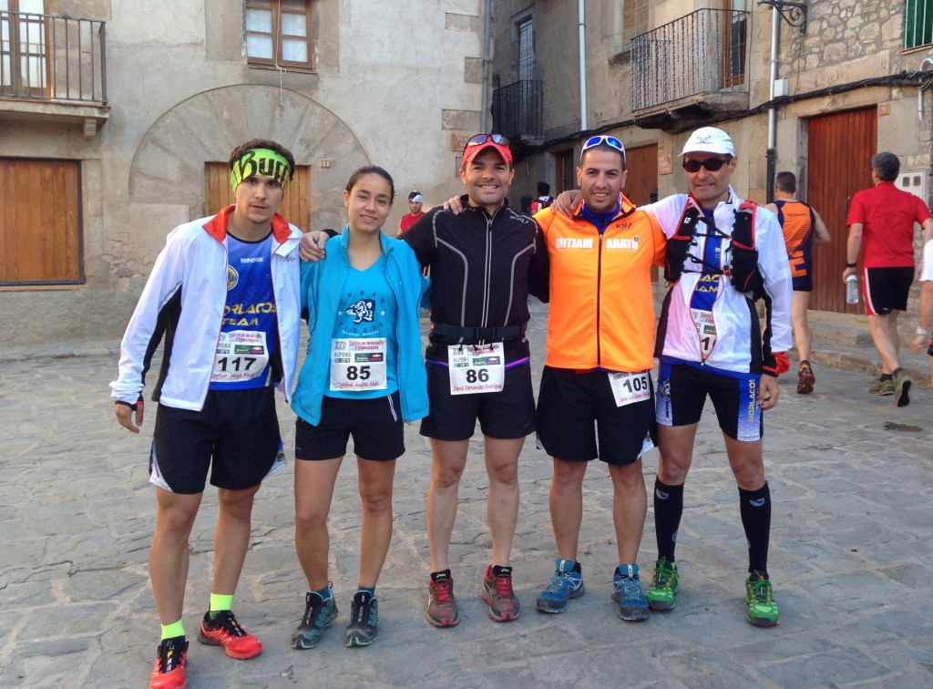 En la salida, con el team. Artur, Carol, David, Jose y Albert