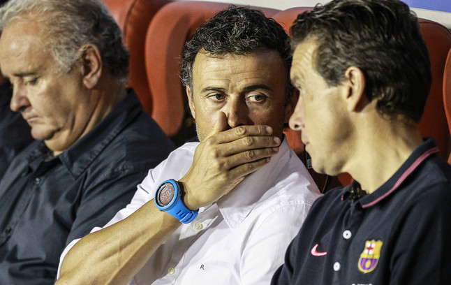 Luis Enrique en el banquillo
