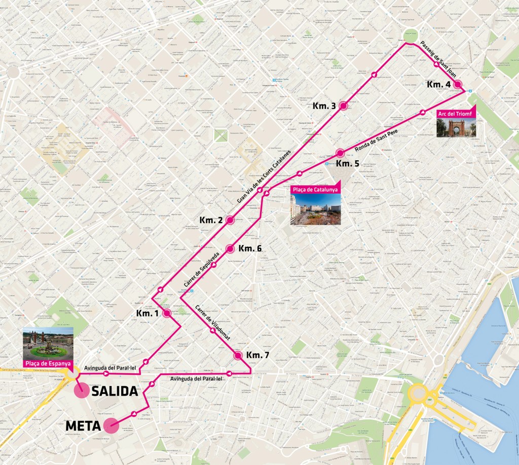 Recorrido de la Cursa de la Dona